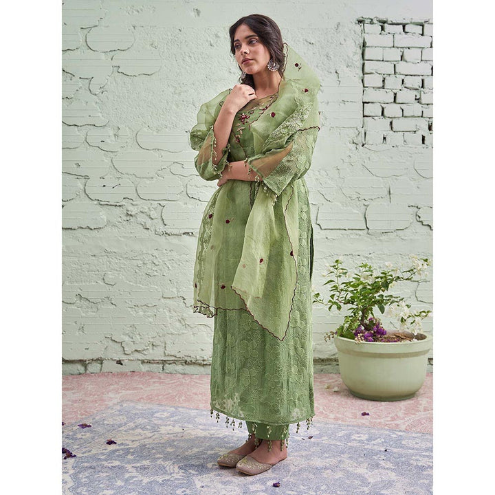 NAAZ BY NOOR Jamun Ki Tokri Hari Kurta Set - (Set of 3)