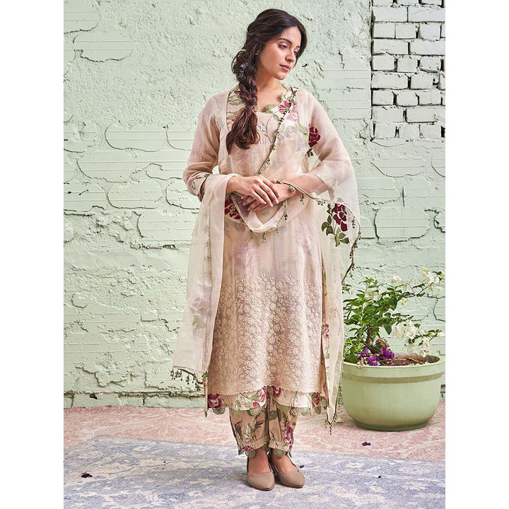 NAAZ BY NOOR Jamun Ki Tokri Sunheri Kurta Set - (Set of 3)