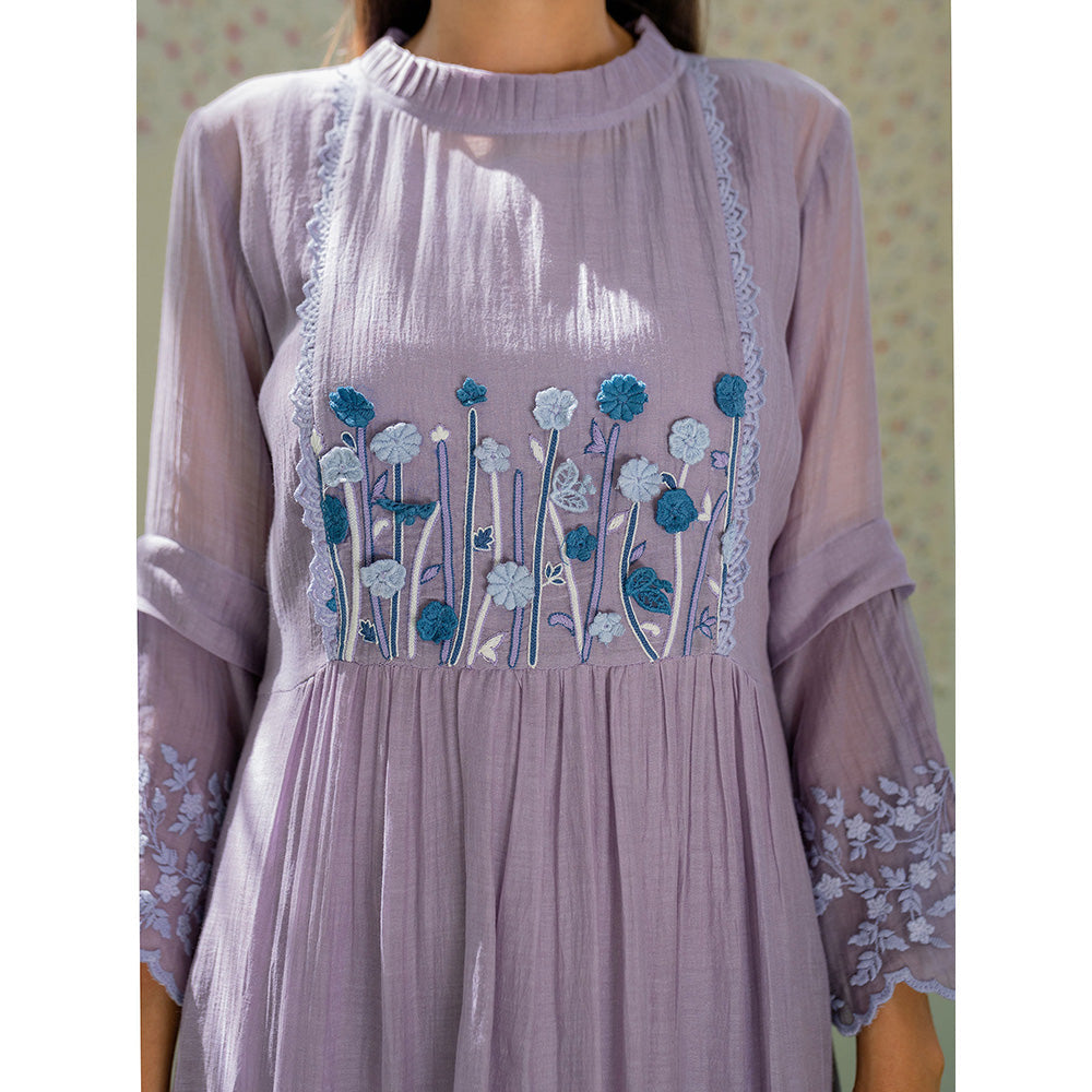 Naaz By Noor Kurta and Pants with Dupatta Under The Neem Purple (Set of 3)