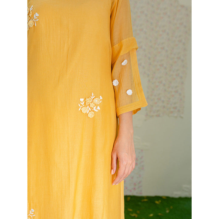 Naaz By Noor Kurta and Pants with Dupatta Under The Neem Yellow (Set of 3)