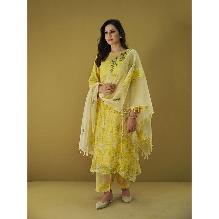 Naaz By Noor Goonj Tuscany Yellow Kurta and Pant with Dupatta (Set of 3)