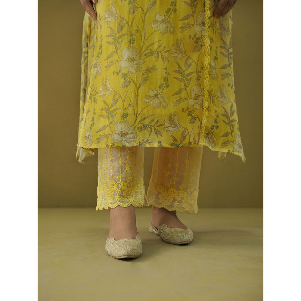 Naaz By Noor Goonj Tuscany Yellow Kurta and Pant with Dupatta (Set of 3)