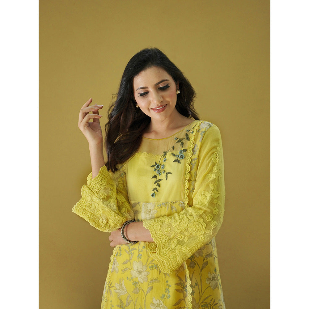 Naaz By Noor Goonj Tuscany Yellow Kurta and Pant with Dupatta (Set of 3)