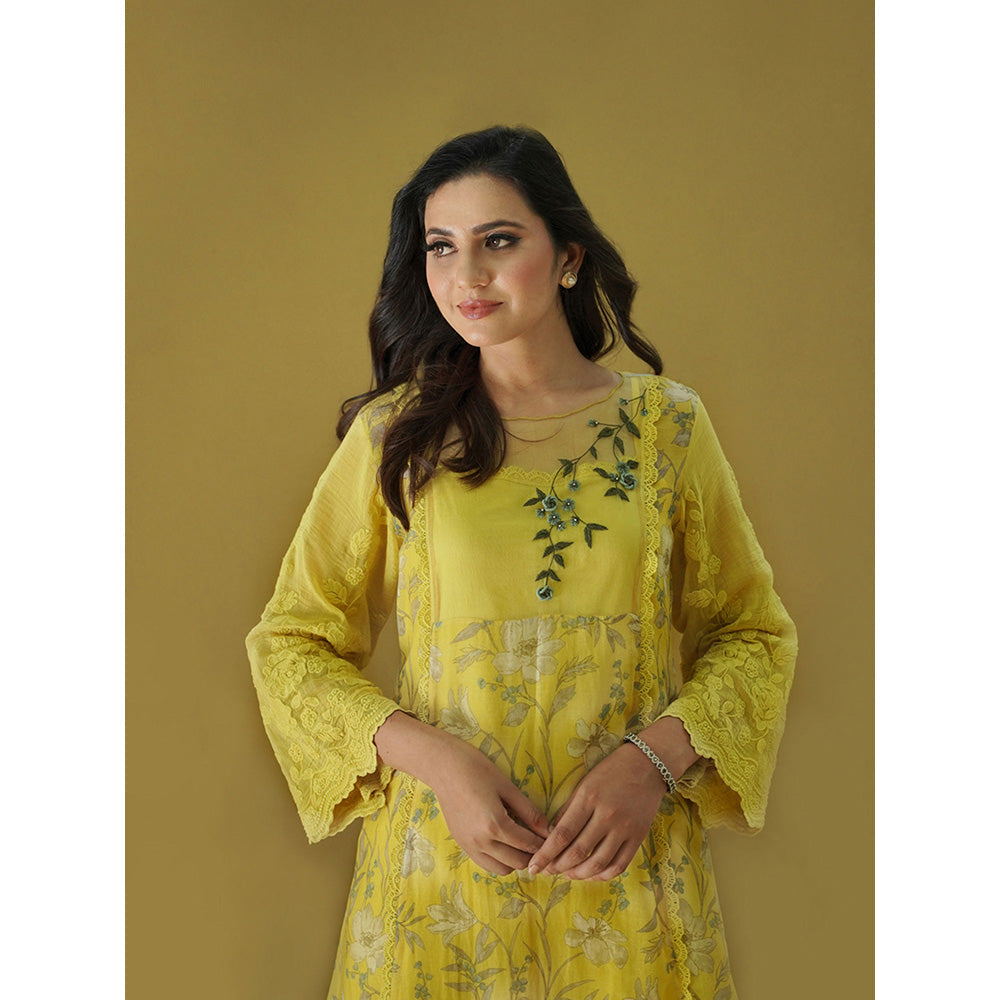 Naaz By Noor Goonj Tuscany Yellow Kurta and Pant with Dupatta (Set of 3)