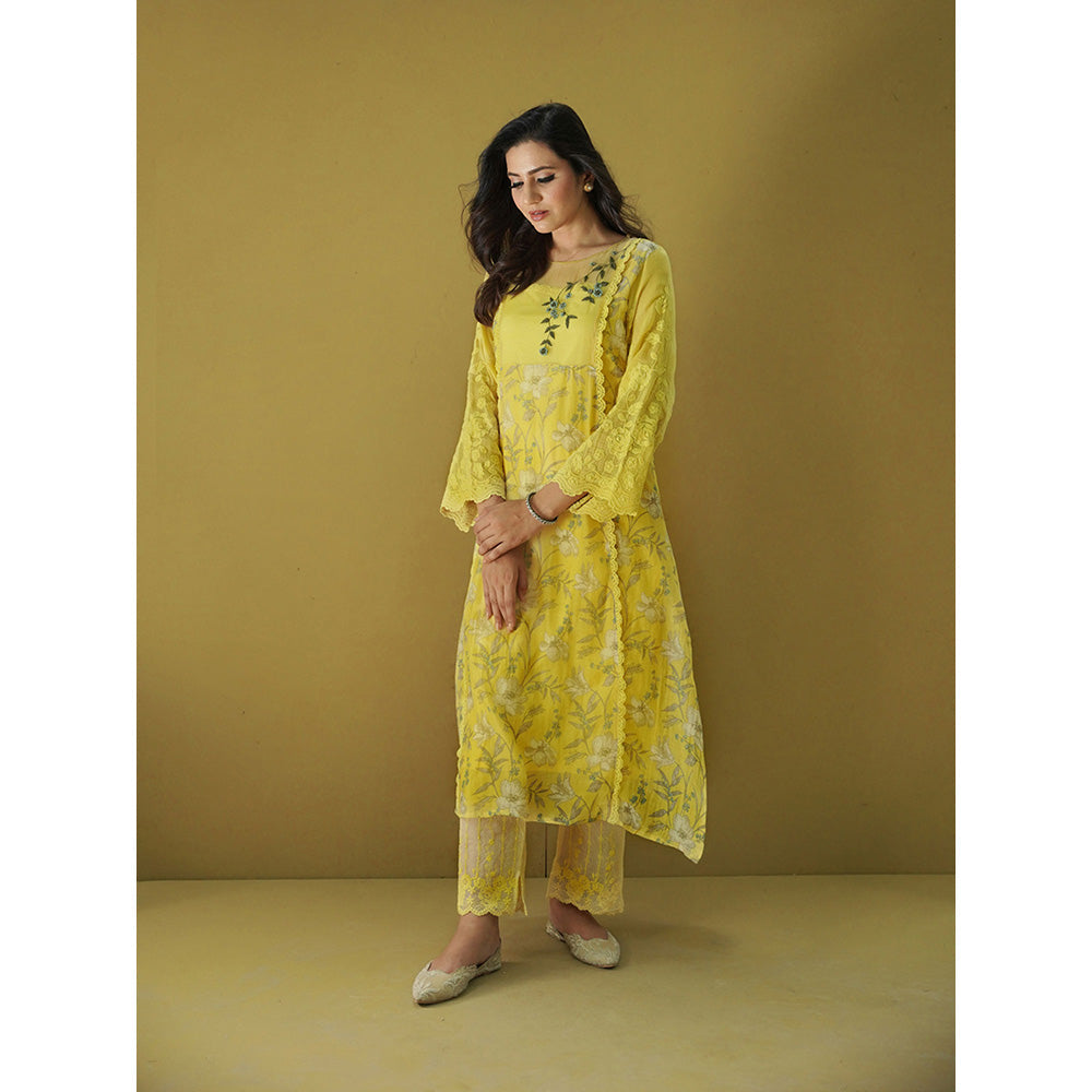 Naaz By Noor Goonj Tuscany Yellow Kurta and Pant with Dupatta (Set of 3)