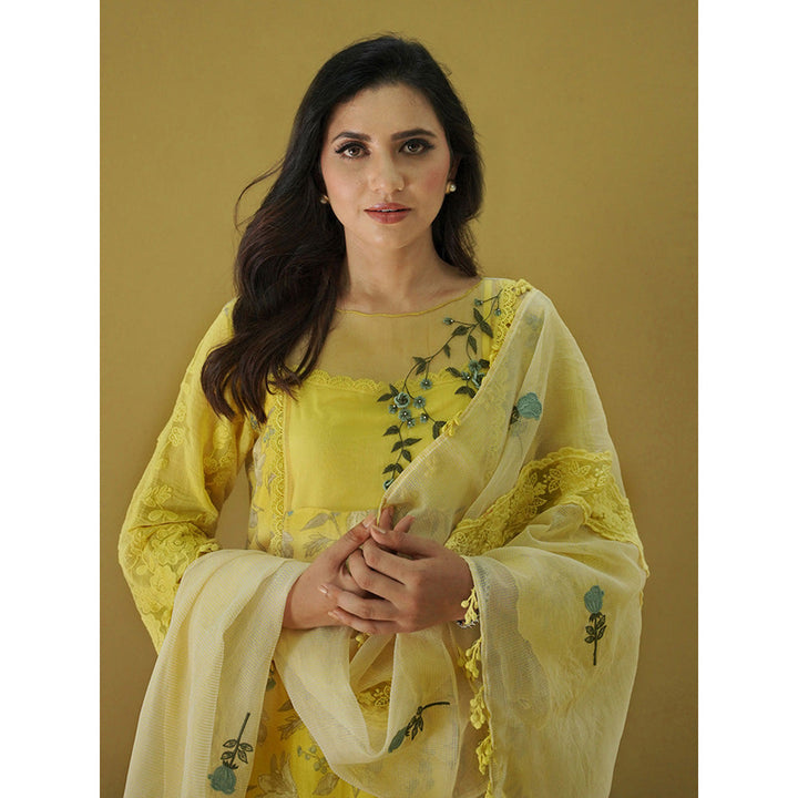 Naaz By Noor Goonj Tuscany Yellow Kurta and Pant with Dupatta (Set of 3)