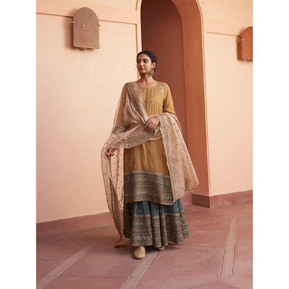 Naaz By Noor Kikli Embroidered Kurta with Sharara and Dupatta (Set of 3)