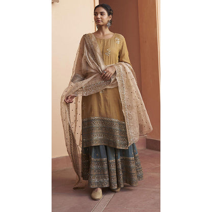 Naaz By Noor Kikli Embroidered Kurta with Sharara and Dupatta (Set of 3)