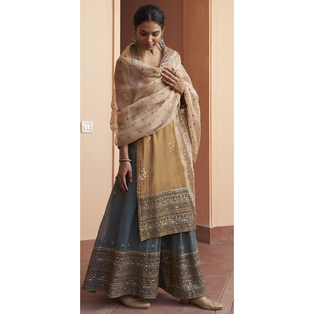 Naaz By Noor Kikli Embroidered Kurta with Sharara and Dupatta (Set of 3)