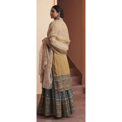 Naaz By Noor Kikli Embroidered Kurta with Sharara and Dupatta (Set of 3)