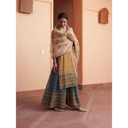 Naaz By Noor Kikli Embroidered Kurta with Sharara and Dupatta (Set of 3)