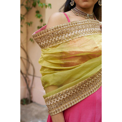 Naaz By Noor Kikli Pink Embroidered Anarkali with Pant and Dupatta (Set of 3)