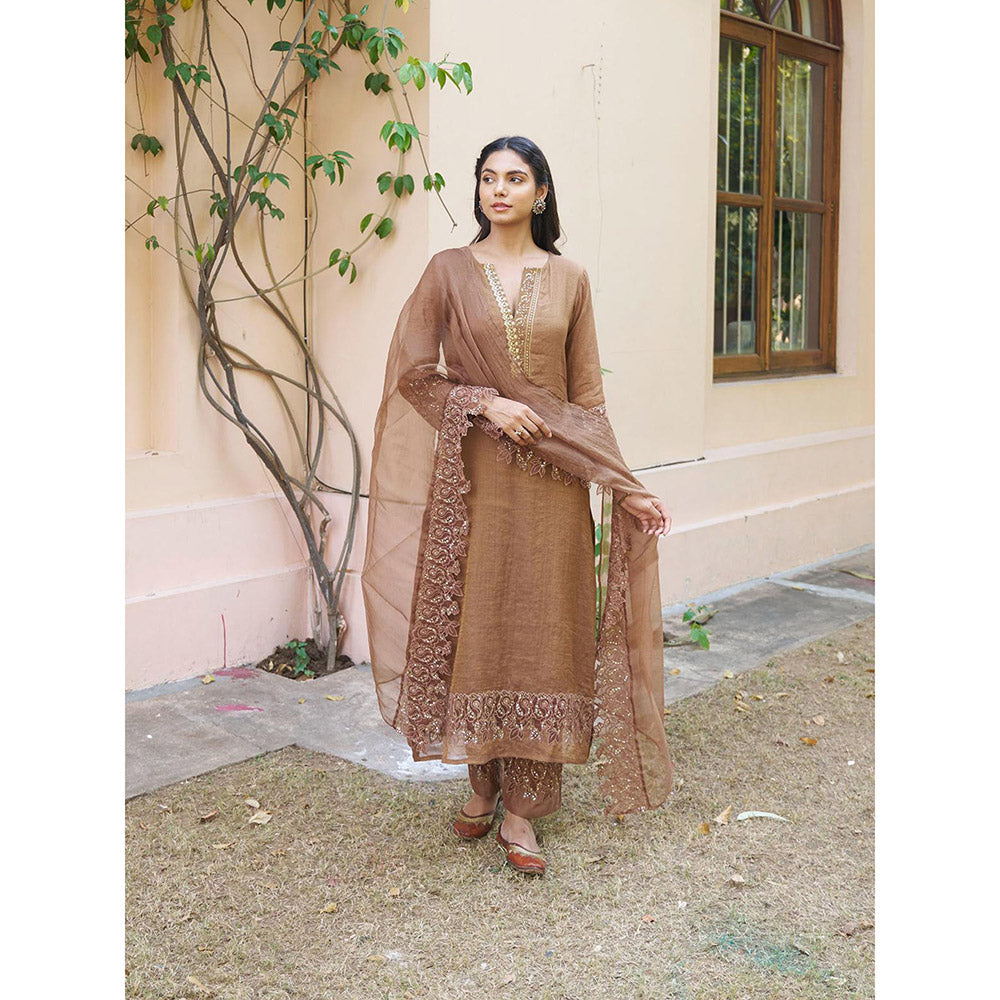 Naaz By Noor Kikli Embroidered Kurta with Pant and Dupatta (Set of 3)