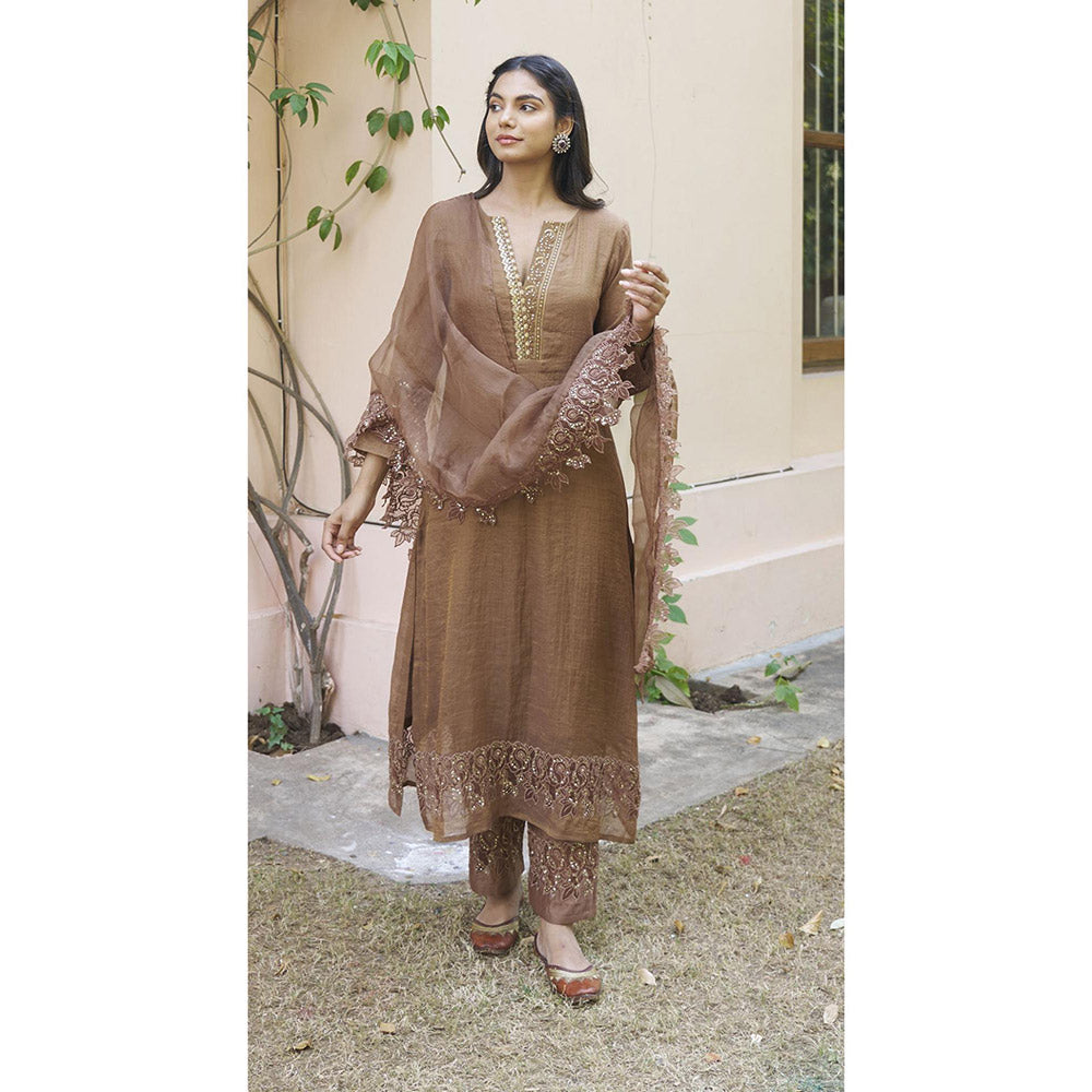 Naaz By Noor Kikli Embroidered Kurta with Pant and Dupatta (Set of 3)