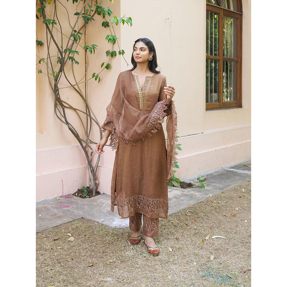 Naaz By Noor Kikli Embroidered Kurta with Pant and Dupatta (Set of 3)
