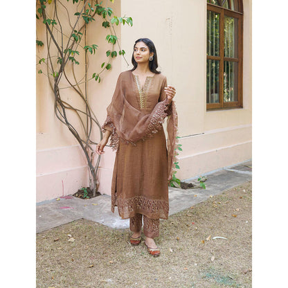 Naaz By Noor Kikli Embroidered Kurta with Pant and Dupatta (Set of 3)