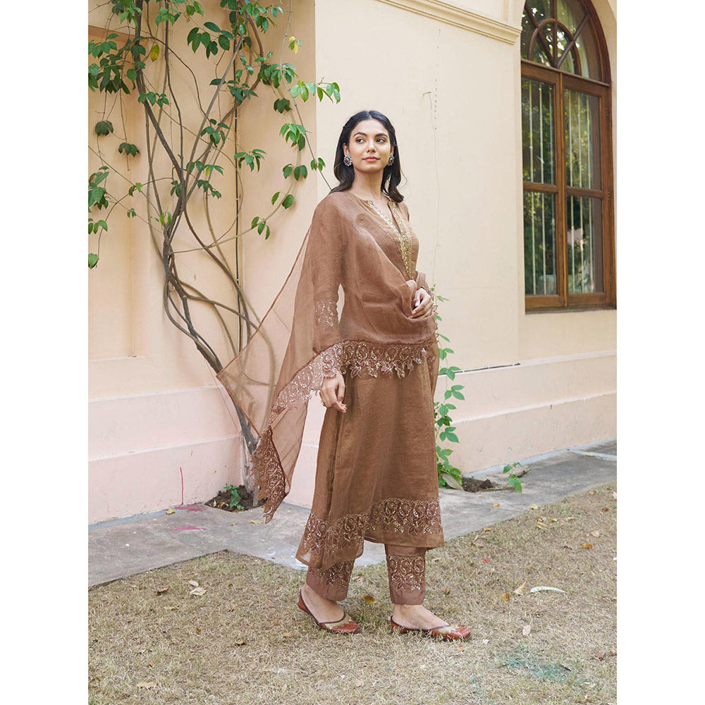 Naaz By Noor Kikli Embroidered Kurta with Pant and Dupatta (Set of 3)