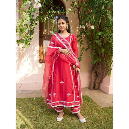 Naaz By Noor Kikli Embroidered Anarkali with Pant and Dupatta (Set of 3)