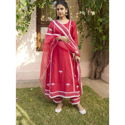 Naaz By Noor Kikli Embroidered Anarkali with Pant and Dupatta (Set of 3)