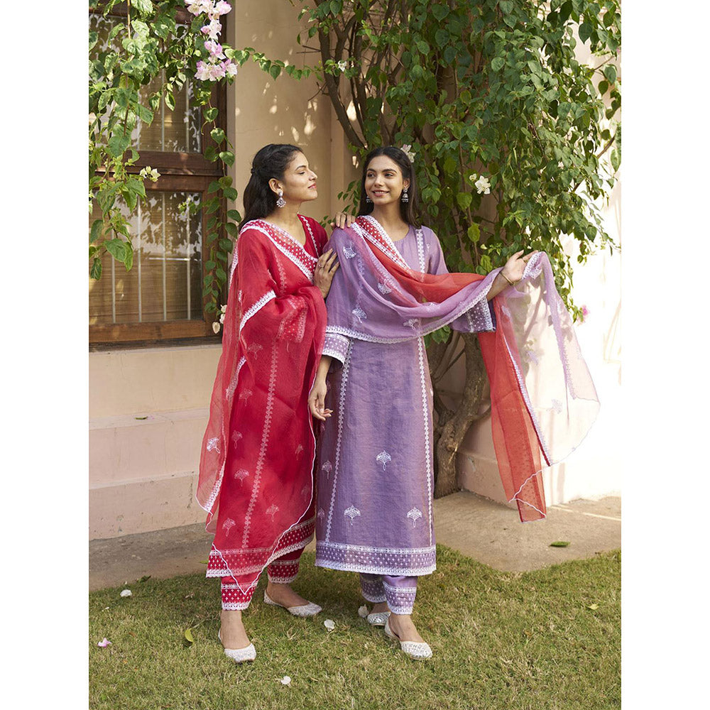 Naaz By Noor Kikli Embroidered Anarkali with Pant and Dupatta (Set of 3)