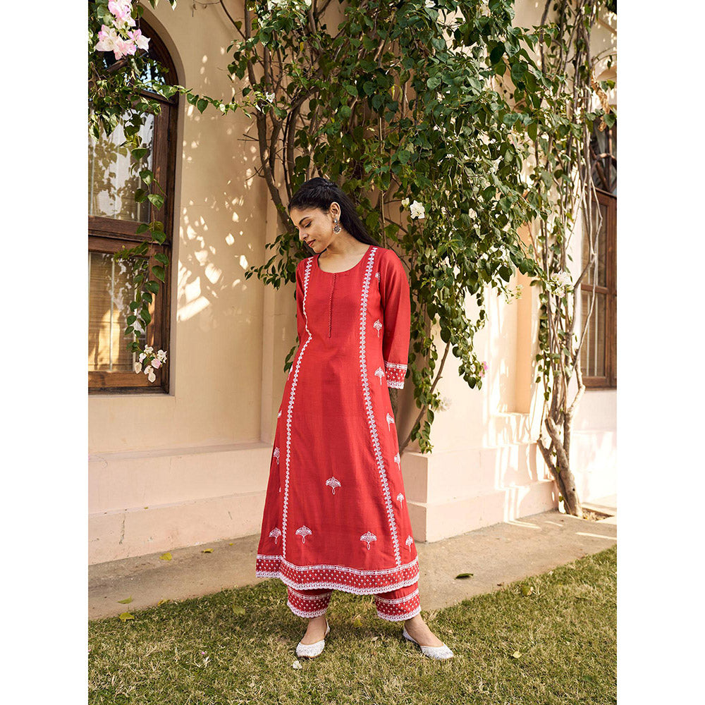 Naaz By Noor Kikli Embroidered Anarkali with Pant and Dupatta (Set of 3)