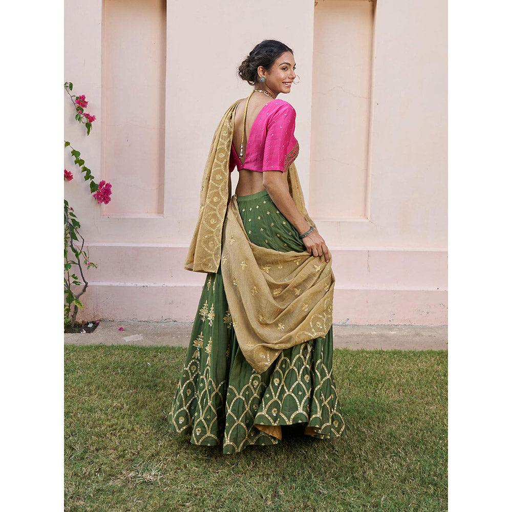 Naaz By Noor Kikli Embroidered Lehenga with Blouse and Dupatta (Set of 3)