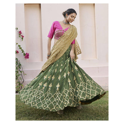 Naaz By Noor Kikli Embroidered Lehenga with Blouse and Dupatta (Set of 3)