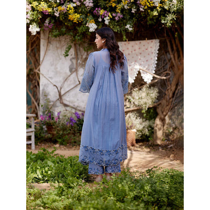 Naaz By Noor Blue Kurta with Pant and Dupatta (Set of 3)