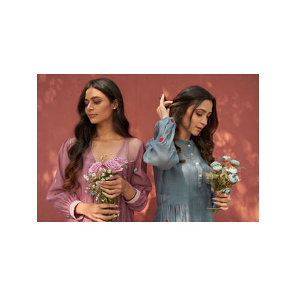 Naaz By Noor Happy Hearts Mauve Kurta with Sharara (Set of 2)