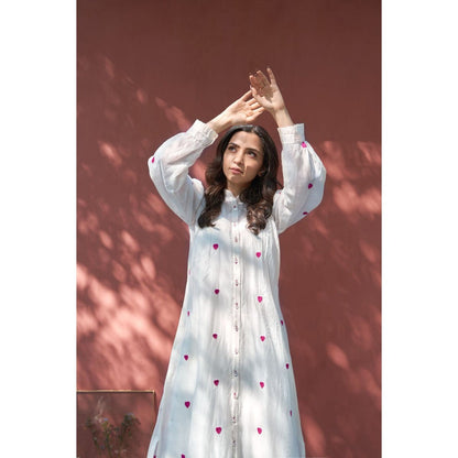 Naaz By Noor Happy White Kurta with Pant (Set of 2)