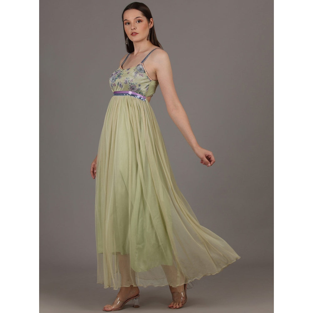 NAMAH BY PARUL MONGIA Pale Mint Green Maxi Dress