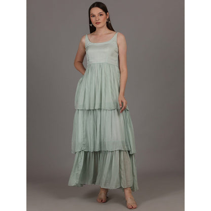 NAMAH BY PARUL MONGIA Ice Blue Tier Maxi Dress