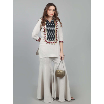 NAMAH BY PARUL MONGIA Almond Sharara with Kurti (Set of 2)