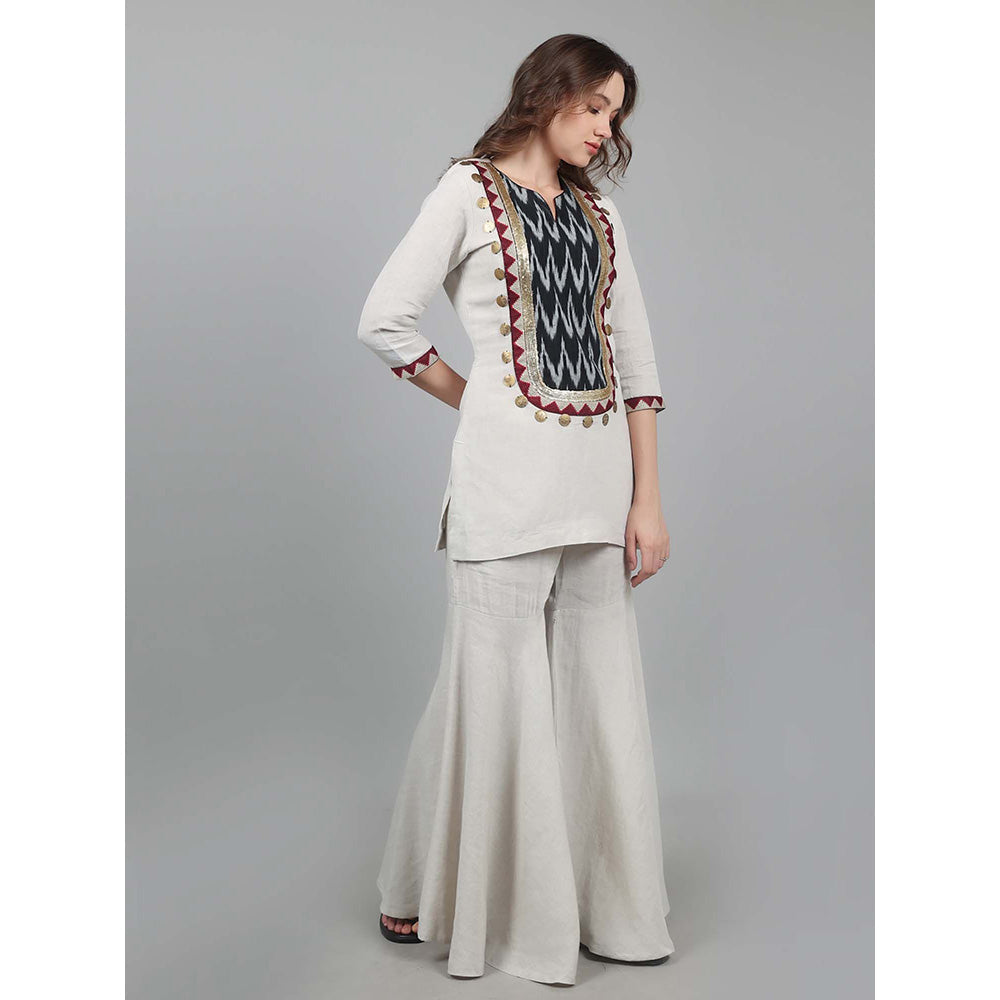 NAMAH BY PARUL MONGIA Almond Sharara with Kurti (Set of 2)