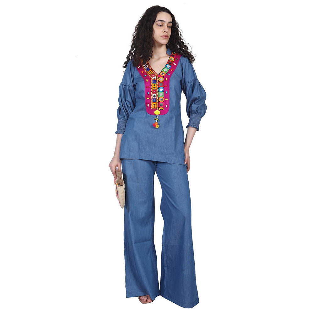 NAMAH BY PARUL MONGIA Denim Banjara Co-Ord (Set of 2)