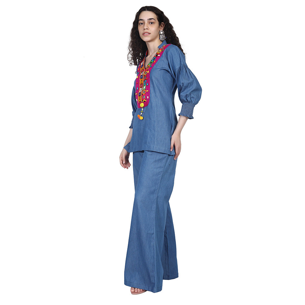 NAMAH BY PARUL MONGIA Denim Banjara Co-Ord (Set of 2)