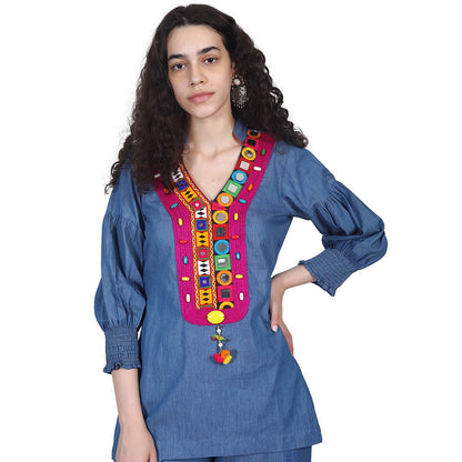 NAMAH BY PARUL MONGIA Denim Banjara Co-Ord (Set of 2)