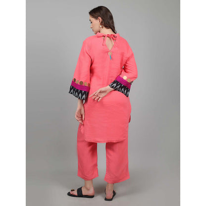 NAMAH BY PARUL MONGIA Coral Ikat Co-Ord (Set of 2)