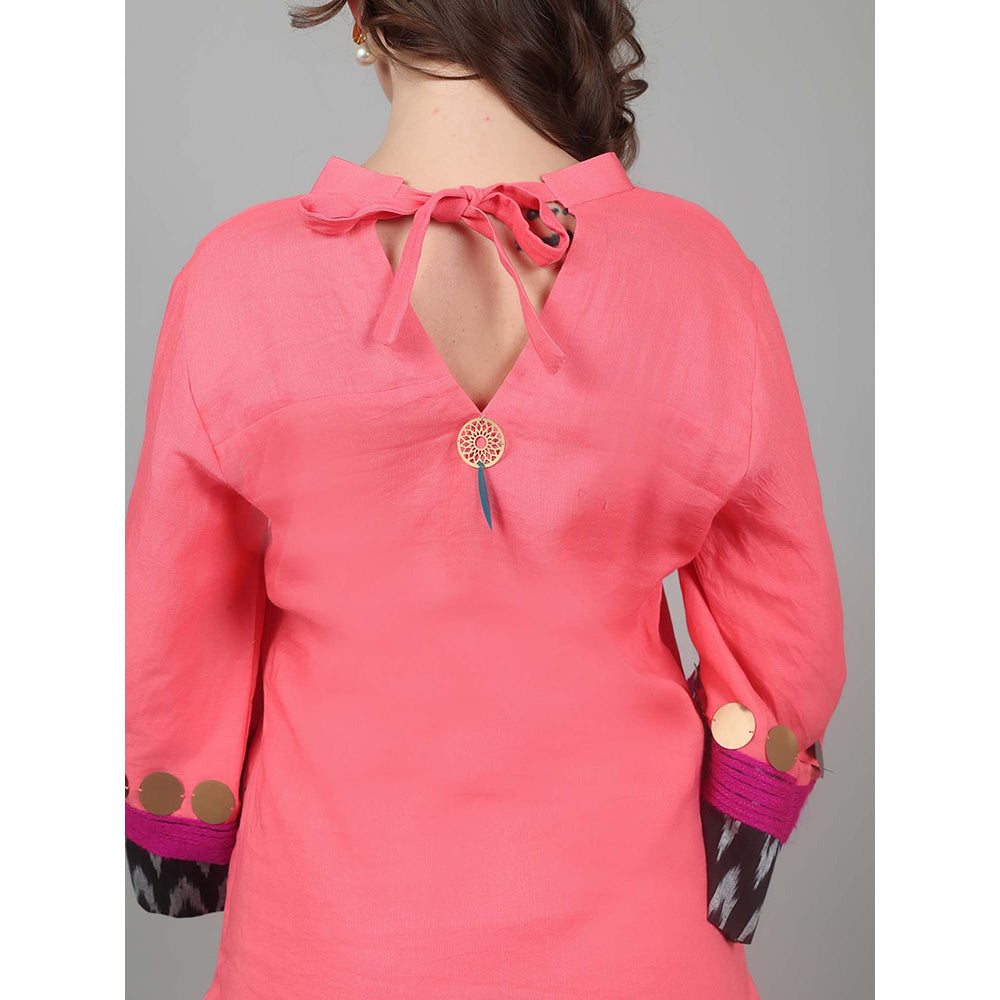 NAMAH BY PARUL MONGIA Coral Ikat Co-Ord (Set of 2)