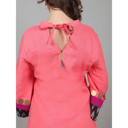 NAMAH BY PARUL MONGIA Coral Ikat Co-Ord (Set of 2)