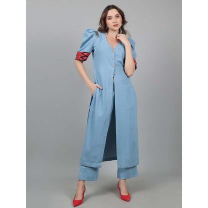 NAMAH BY PARUL MONGIA Sky Blue Denim Co-Ord (Set of 2)