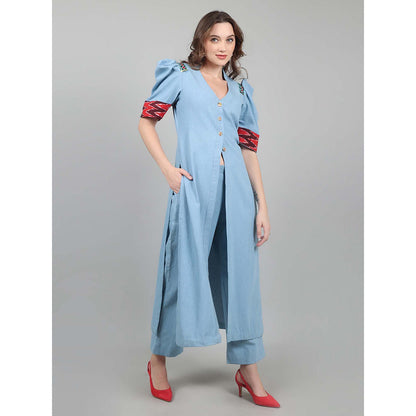 NAMAH BY PARUL MONGIA Sky Blue Denim Co-Ord (Set of 2)