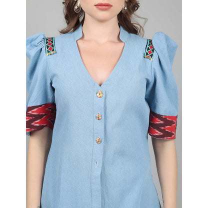 NAMAH BY PARUL MONGIA Sky Blue Denim Co-Ord (Set of 2)