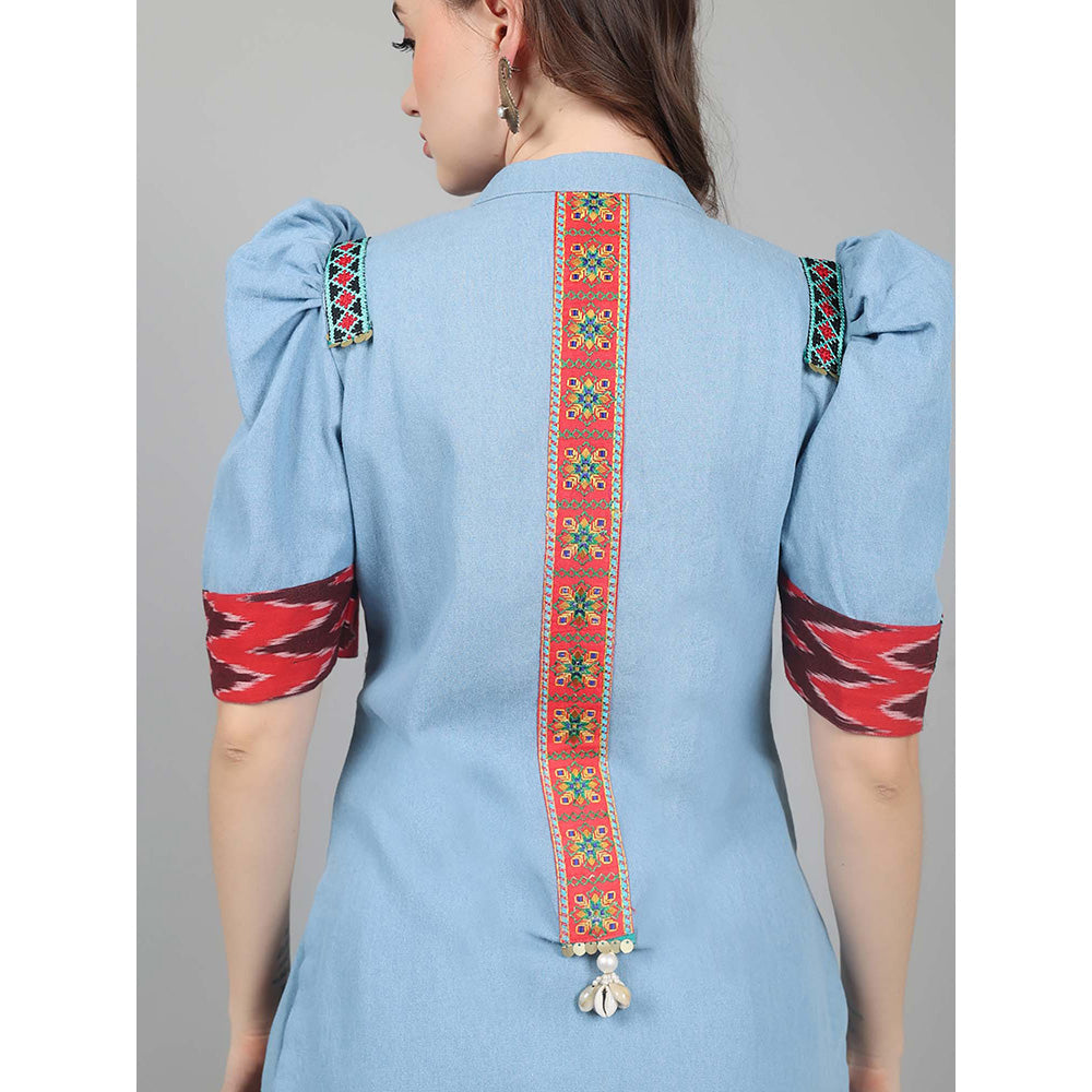 NAMAH BY PARUL MONGIA Sky Blue Denim Co-Ord (Set of 2)