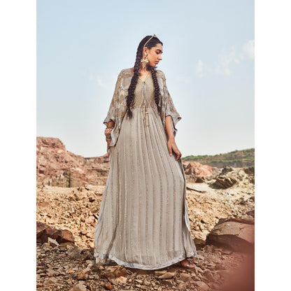Nandita Thirani Sahara Powder Beige Kaftan Dress