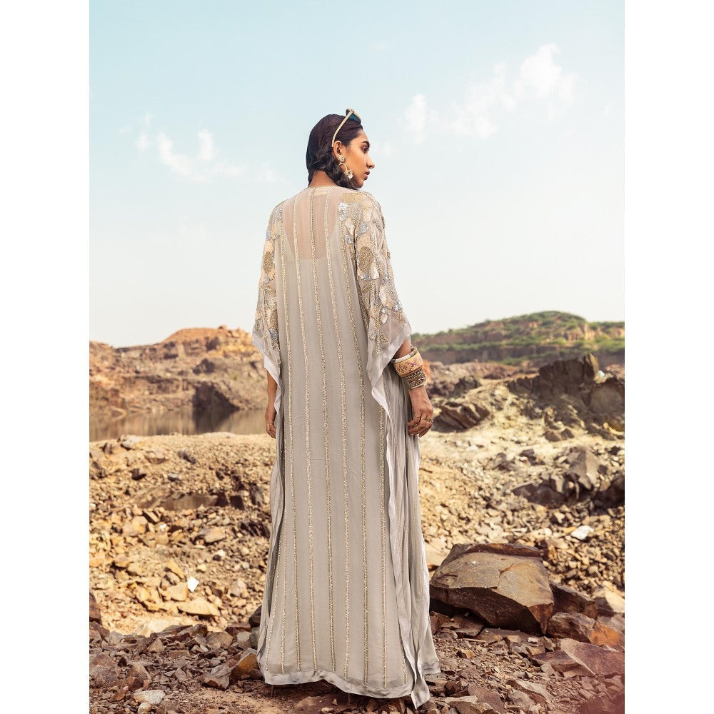 Nandita Thirani Sahara Powder Beige Kaftan Dress