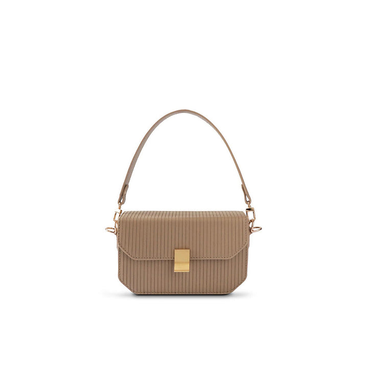 Nappa Dori Harlow Shoulder Bag - Beige