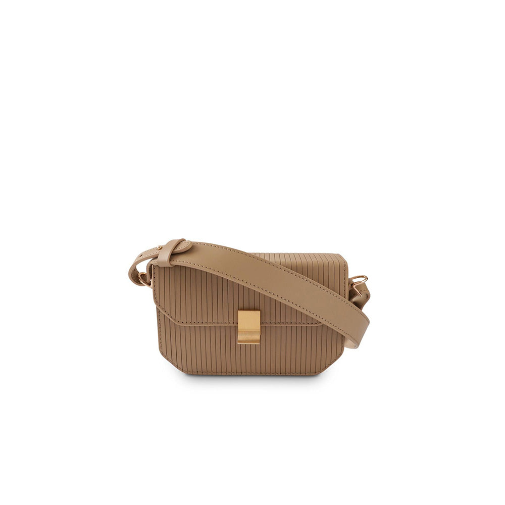 Nappa Dori Harlow Shoulder Bag - Beige