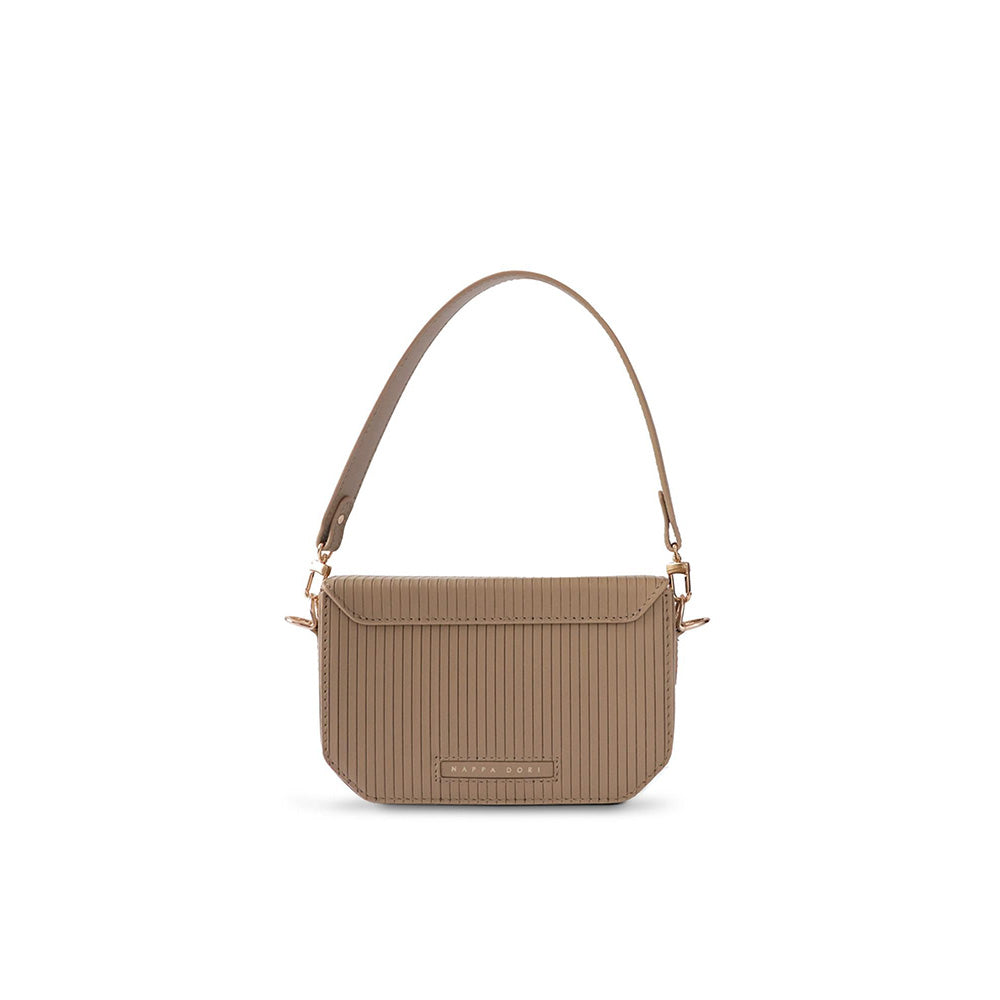 Nappa Dori Harlow Shoulder Bag - Beige