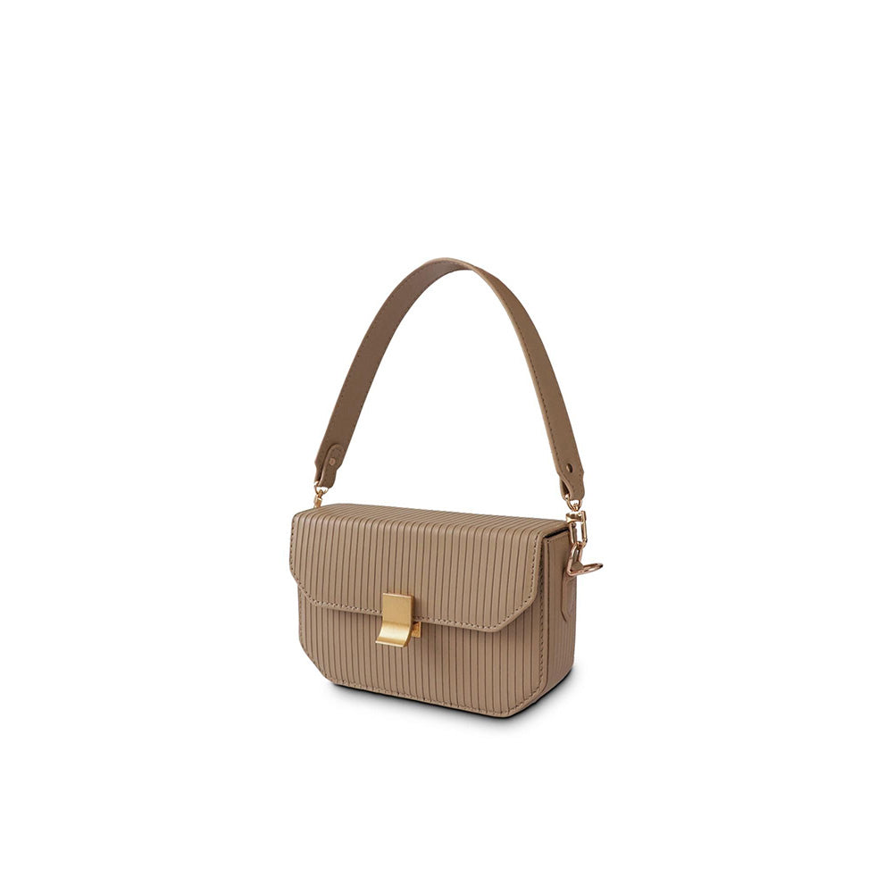 Nappa Dori Harlow Shoulder Bag - Beige